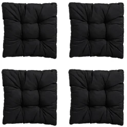 Tuinstoelkussens-Madison - Zitkussen Florance Panama black - Ca. 47x47 cm - Set van 4