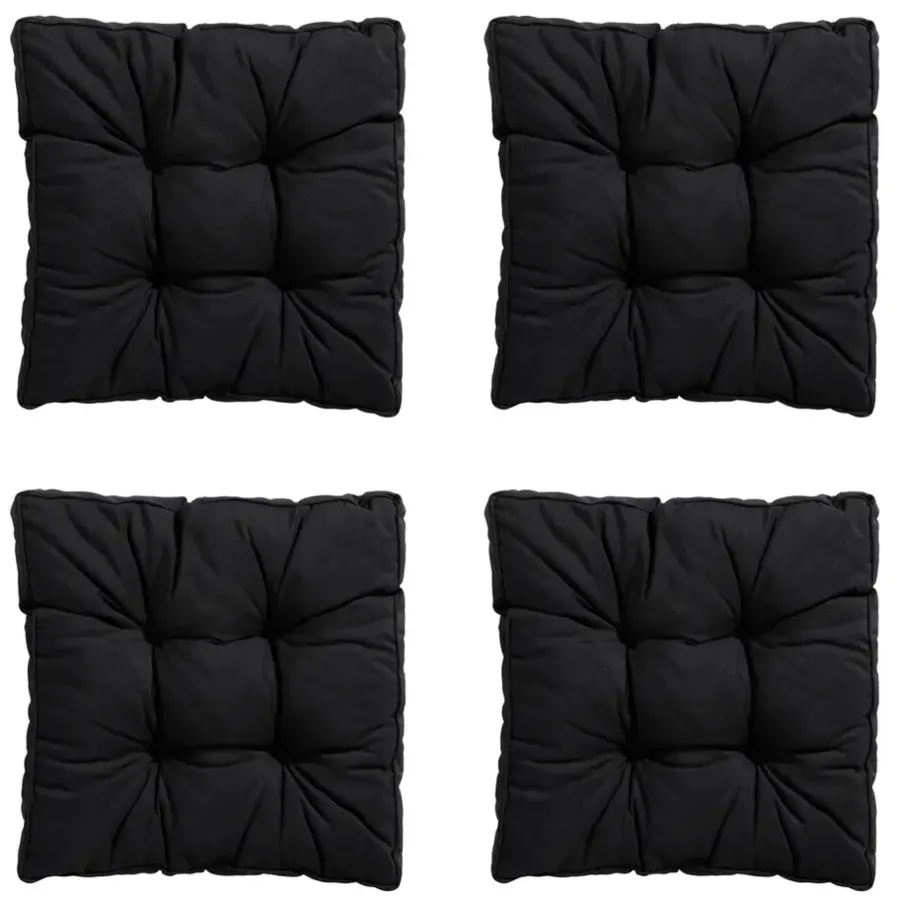 Tuinstoelkussens-Madison - Zitkussen Florance Panama black - Ca. 47x47 cm - Set van 4
