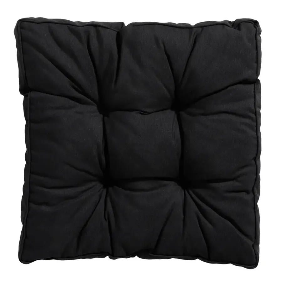 Tuinstoelkussens-Madison - Zitkussen Florance Panama black - Ca. 47x47 cm - Set van 4