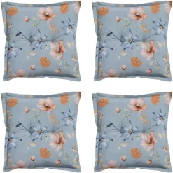 Madison - Zitkussen Florina blue - Ca. 50x50 cm - Set van 4