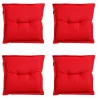 Tuinstoelkussens-Madison - Zitkussen Panama red - Ca. 50x50 cm - Set van 4