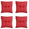 Madison - Zitkussen Panama brick red - Ca. 50x50 cm - Set van 4