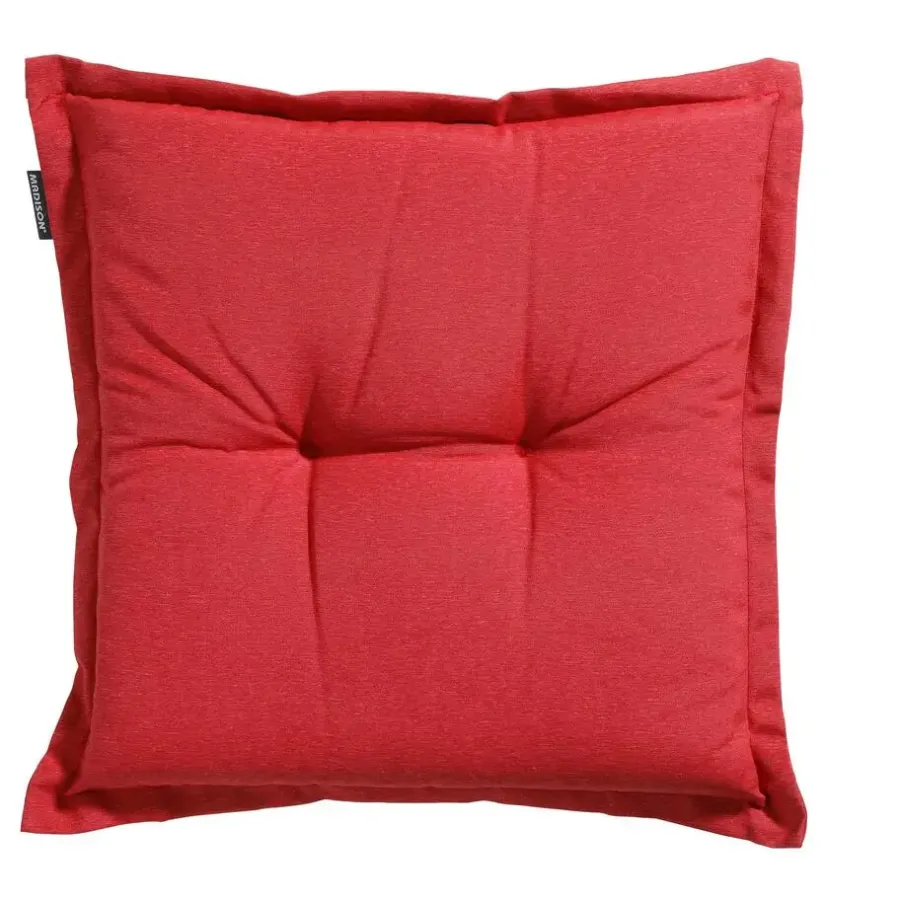 Madison - Zitkussen Panama brick red - Ca. 50x50 cm - Set van 4