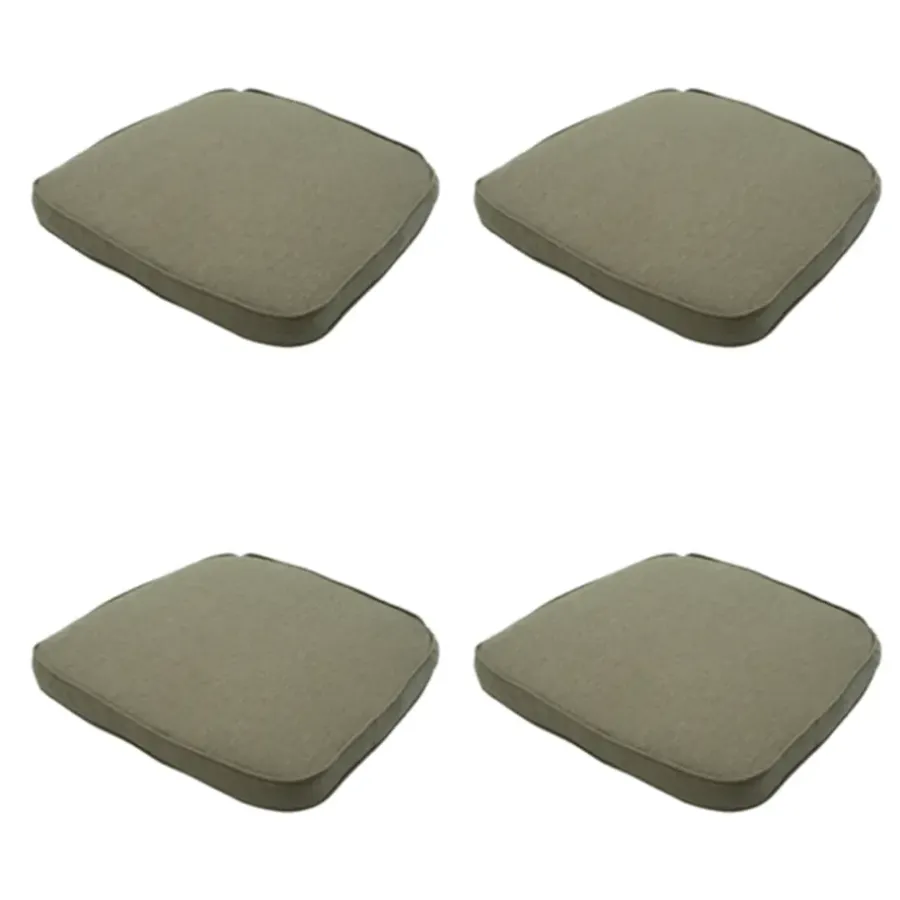 Tuinstoelkussens-Madison - Zitkussen Wicker Taupe canvas eco+ - Ca. 48x48 cm - Set van 4
