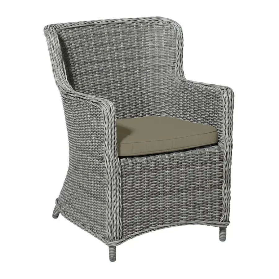 Tuinstoelkussens-Madison - Zitkussen Wicker Taupe canvas eco+ - Ca. 48x48 cm - Set van 4