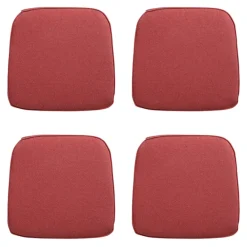 Tuinstoelkussens-Madison - Zitkussen Wicker Manchester red - Ca. 48x48 cm - Set van 4