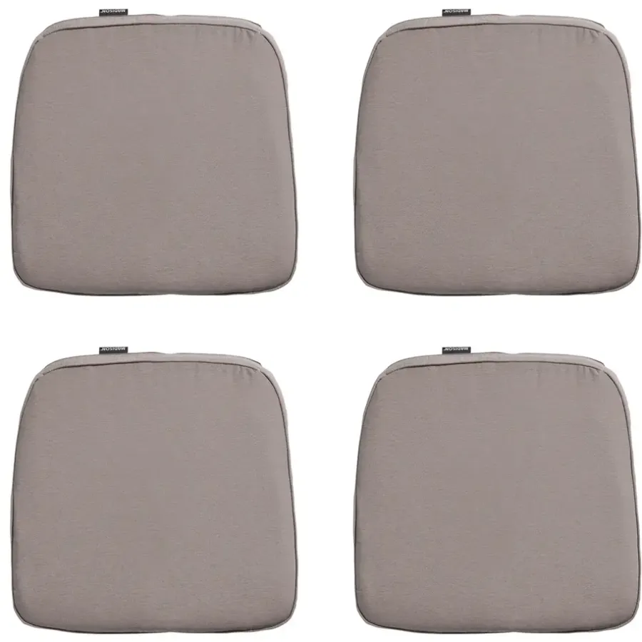 Madison - Zitkussen Wicker Panama taupe - Ca. 48x48 cm - Set van 4