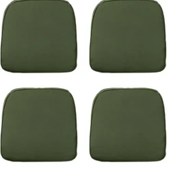 Tuinstoelkussens-Madison - Zitkussen Wicker Panama green - Ca. 48x48 cm - Set van 4