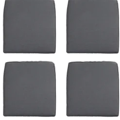Tuinstoelkussens-Madison - Zitkussen Wicker Panama grey - Ca. 48x48 cm - Set van 4