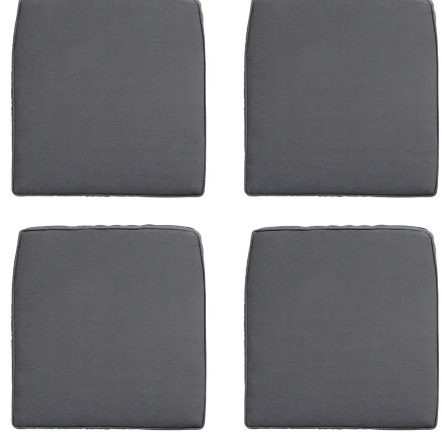 Tuinstoelkussens-Madison - Zitkussen Wicker Panama grey - Ca. 48x48 cm - Set van 4
