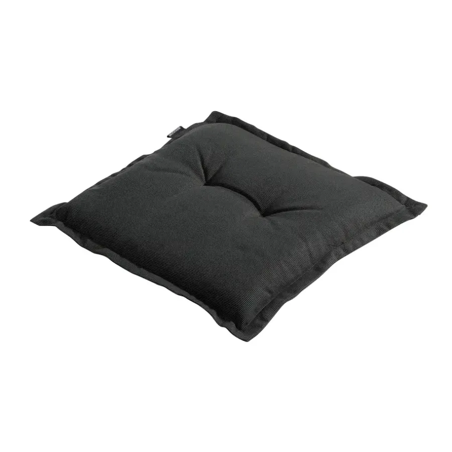 Tuinstoelkussens-Madison Zitkussen - Universeel - Rib Black - 50x50 - Zwart
