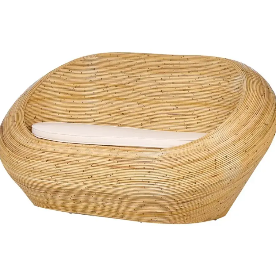 Leen Bakker MAIORI - Tuinbank 2-zits - Natuurlijk/Beige - Rotan