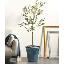 Bloempotten-Leen Bakker MAIZE - Bloempot - Blauw - 43 cm - Steenmengsel