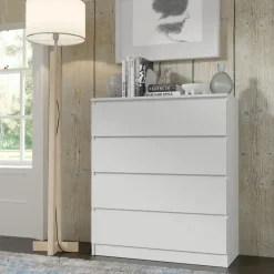 Homlando Maja dressoir S4 40x90x104 cm wit mat met 4 lades