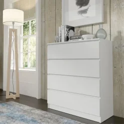 Homlando Maja dressoir S4 40x90x104 cm wit mat met 4 lades