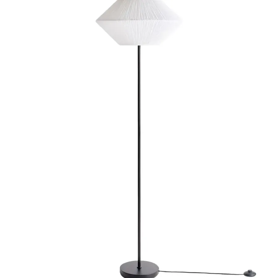 Leen Bakker MAKETSI - Staande lamp - Wit - IJzer/Stof