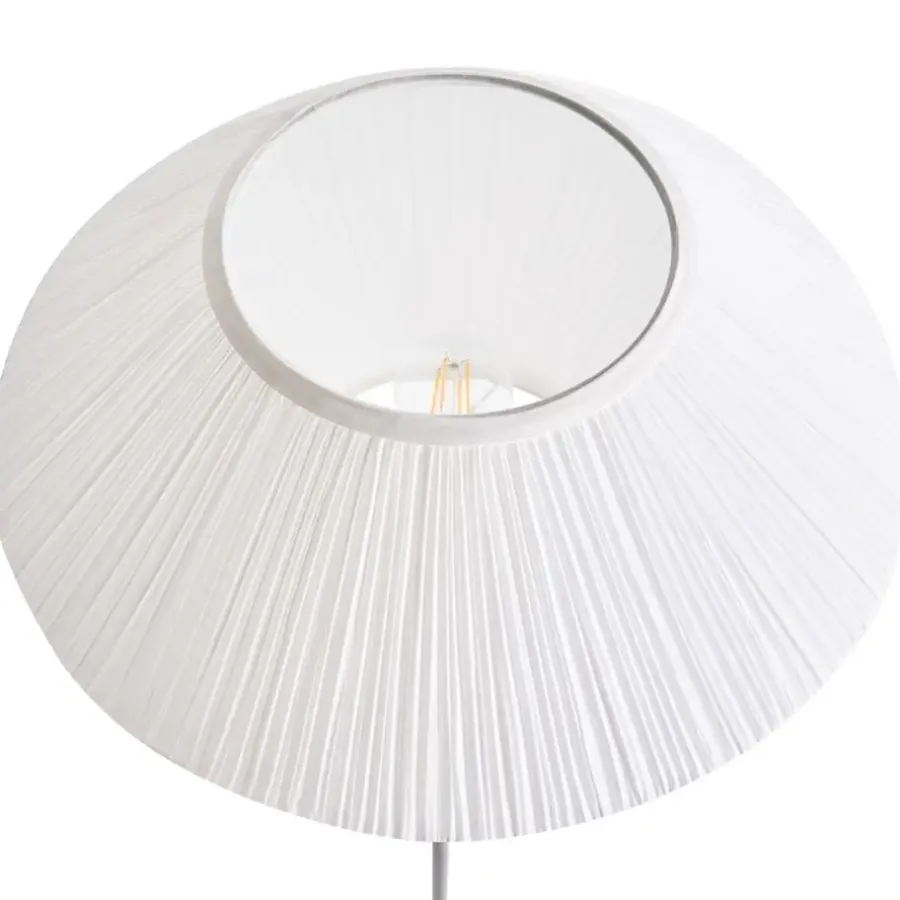 Leen Bakker MAKETSI - Staande lamp - Wit - IJzer/Stof