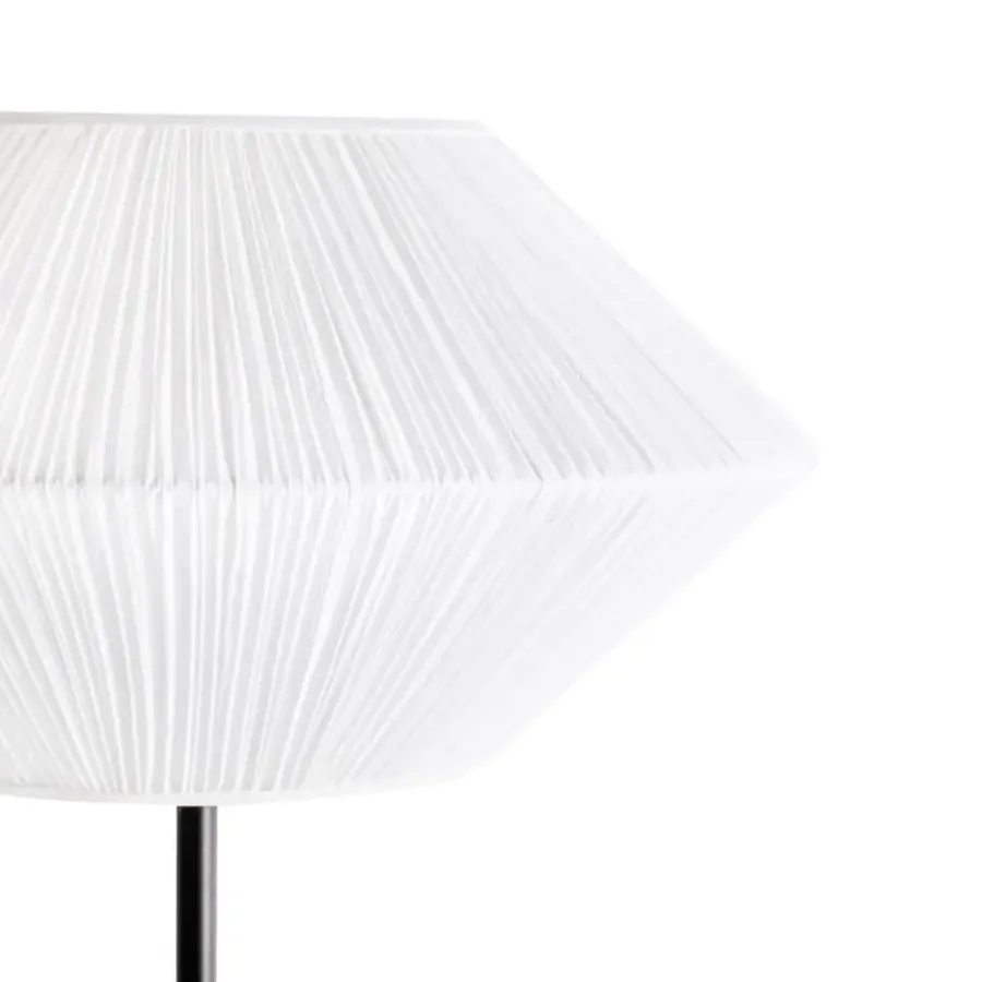 Leen Bakker MAKETSI - Staande lamp - Wit - IJzer/Stof