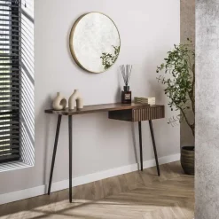 Giga Living Make-up Tafel Bruin Acaciahout - 120x35x76cm - Carve