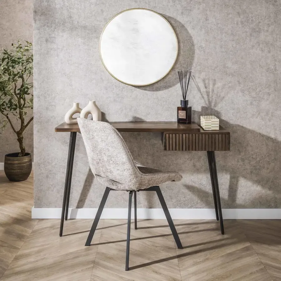 Giga Living Make-up Tafel Bruin Acaciahout - 120x35x76cm - Carve