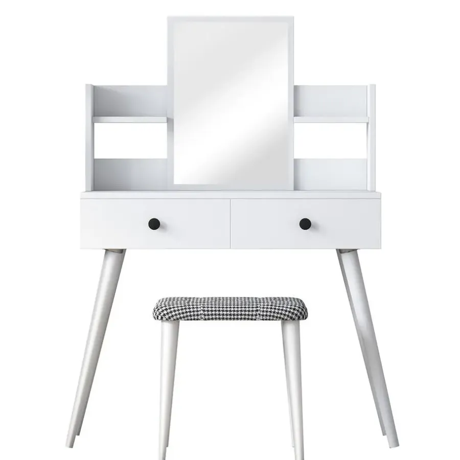 Arabic House Make-up Tafel Wit - 112cm - Incl. Kruk - Bulon