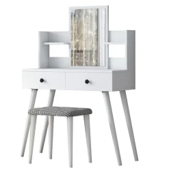 Arabic House Make-up Tafel Wit - 112cm - Incl. Kruk - Bulon