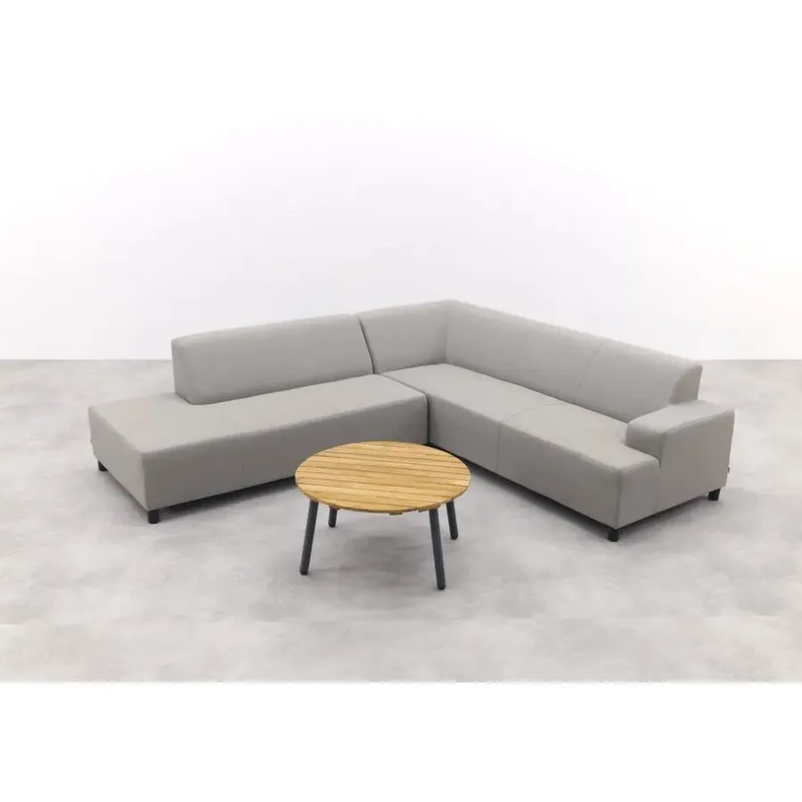 Van der Garde Tuinmeubelen - Premium Malaga/Mindo - hoekbank loungeset chaise longue - taupe