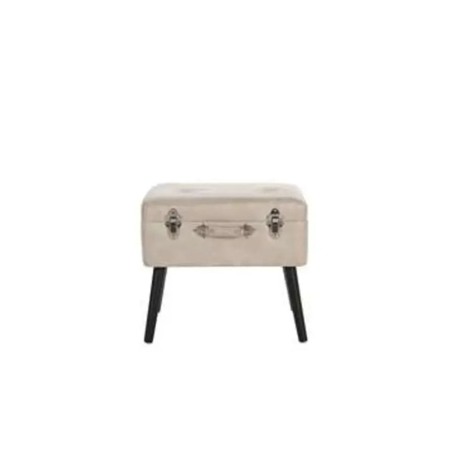 Hockers En Voetenbanken-Beliani MALLARD - Hocker - Beige - Kunstleer