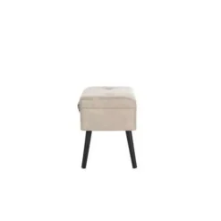 Hockers En Voetenbanken-Beliani MALLARD - Hocker - Beige - Kunstleer
