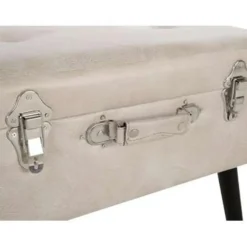 Hockers En Voetenbanken-Beliani MALLARD - Hocker - Beige - Kunstleer