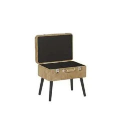 Hockers En Voetenbanken-Beliani MALLARD - Hocker - Lichtbruin - Corduroy