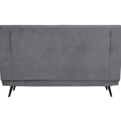 Slaapbanken|Slaapbanken-Dorel Home Mallory - Slaapbank 140 cm in antraciet fluweel