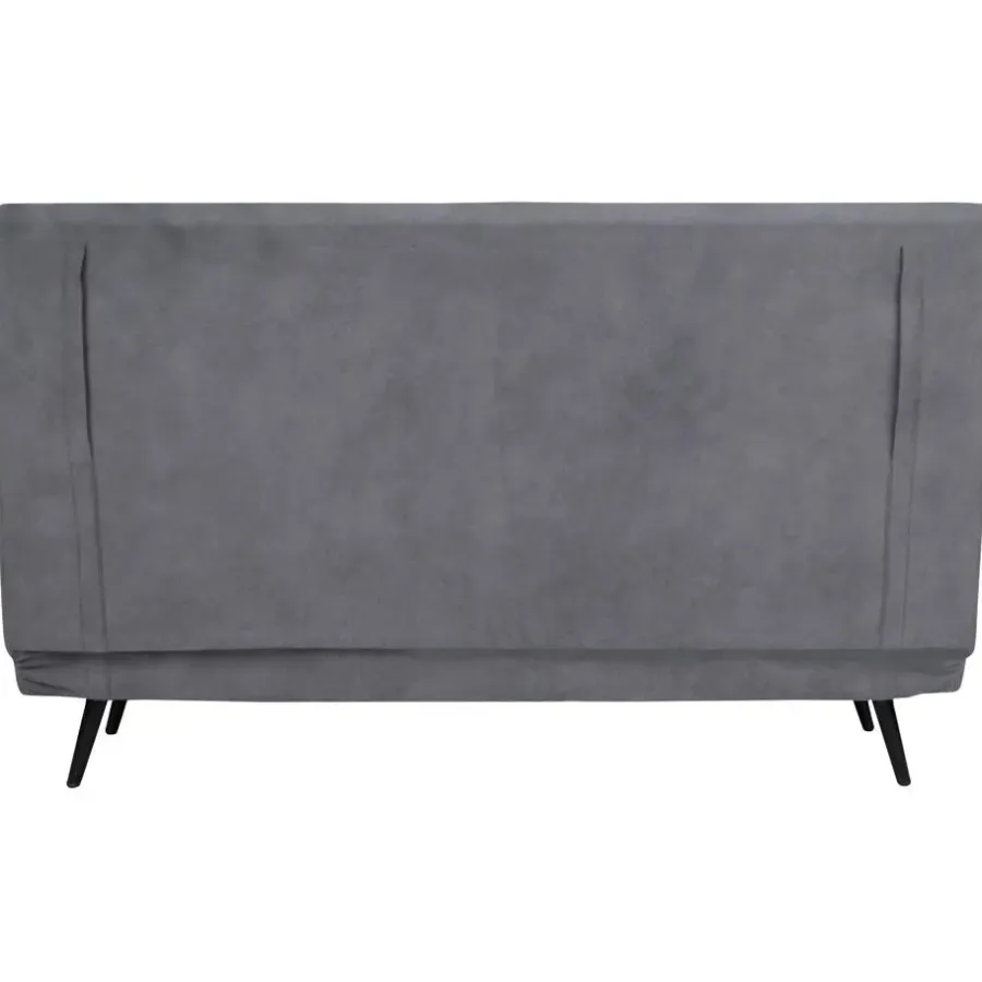 Slaapbanken|Slaapbanken-Dorel Home Mallory - Slaapbank 140 cm in antraciet fluweel