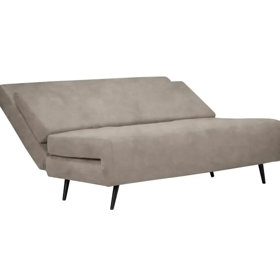 Dorel Home Mallory - Slaapbank 140 cm in taupe fluweel