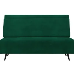 Slaapbanken|Slaapbanken-Dorel Home Mallory - Slaapbank 140 cm in donkergroene fluweel