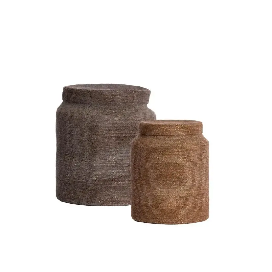 Light & Living Mand Betania - Donkerbruin - Ø33cm - Set van 2