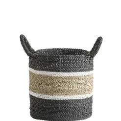 Leen Bakker Mand Bologna - naturel/zwart/wit - 35xØ33 cm