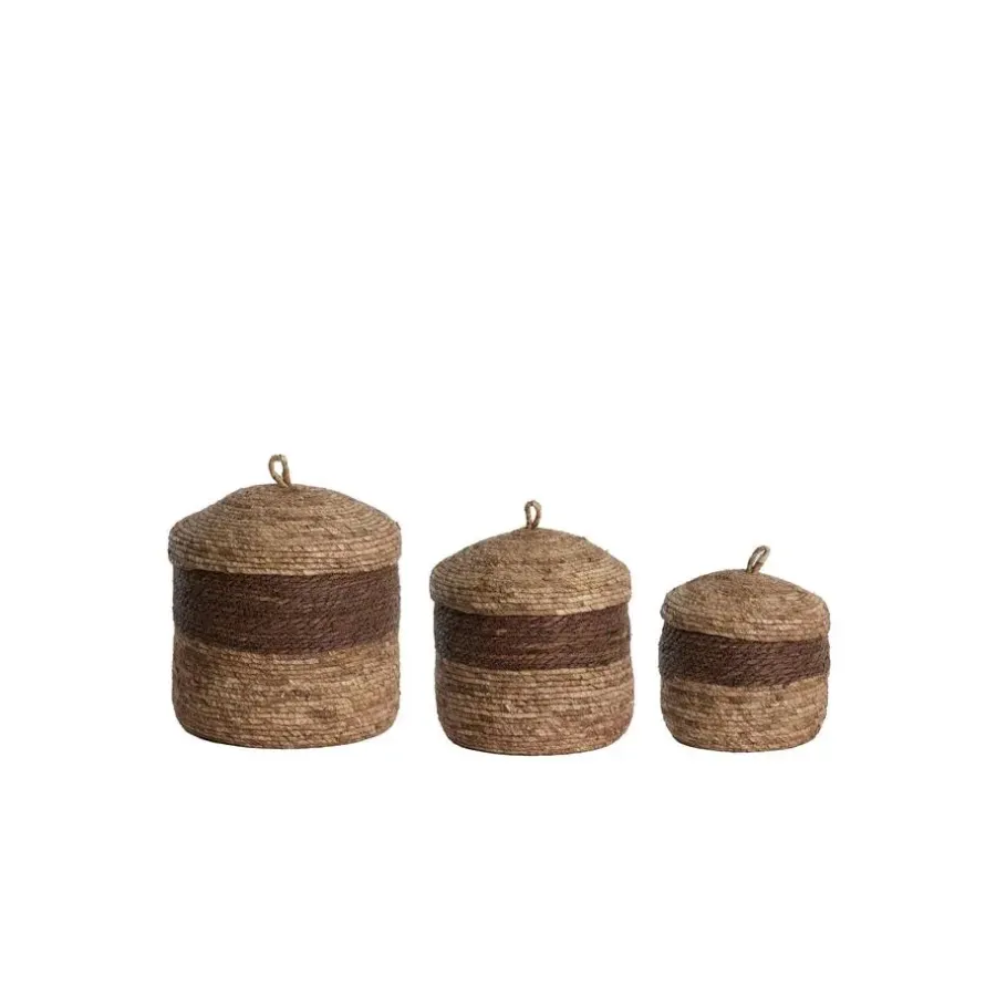 Light & Living Mand Kenmare - Naturel - Ø34cm - Set van 3