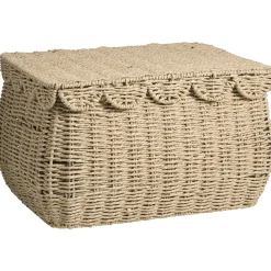 Leen Bakker Mand Moda met deksel - bruin - 32x42x25 cm