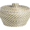 Leen Bakker Mand Noa - naturel zeegras - 20xØ27xØ22 cm