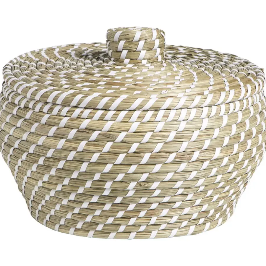 Leen Bakker Mand Noa - naturel zeegras - 20xØ27xØ22 cm