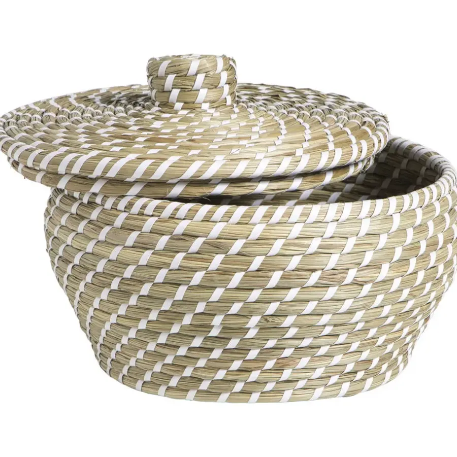 Leen Bakker Mand Noa - naturel zeegras - 20xØ27xØ22 cm