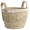 Opbergmanden-Leen Bakker Mand Pablo M - naturel - stro - 29,5xØ30 cm