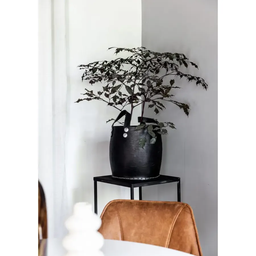 Opbergmanden-Leen Bakker Mand Ruben - zwart - 37xØ35 cm