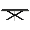 Mangohoutonline - Eettafel Memphis Black 140x90cm Rechthoekig - Zwart - Mahom