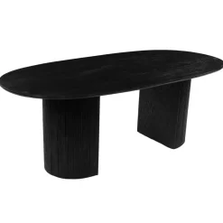 Mangohoutonline - Eettafel Chiara Black 180x100cm Rechthoekig - Zwart - Mahom