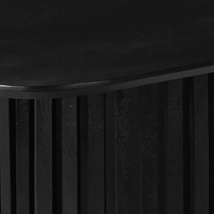 Rechthoekige Eettafels|Industriële Eettafels-Mangohoutonline - Eettafel Lucia Black 240x110cm Rechthoekig - Zwart - Mahom