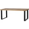 Industriële Eettafels-Mangohoutonline - Eettafel Britt 280x120cm Rechthoekig - Bruin - Mahom