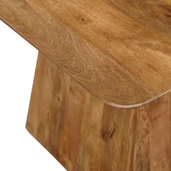Industriële Eettafels-Mangohoutonline - Eettafel Nova Vierkant 110x110cm Vierkant - Bruin - Mahom