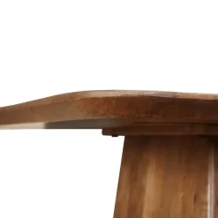 Industriële Eettafels-Mangohoutonline - Eettafel Nova Vierkant 110x110cm Vierkant - Bruin - Mahom